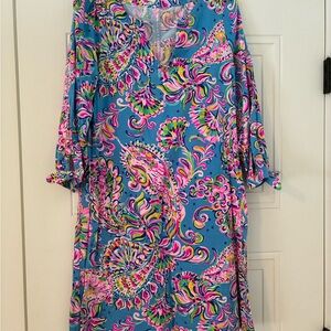 Lilly Pulitzer Vibrant Paisley Long Sleeve Dress